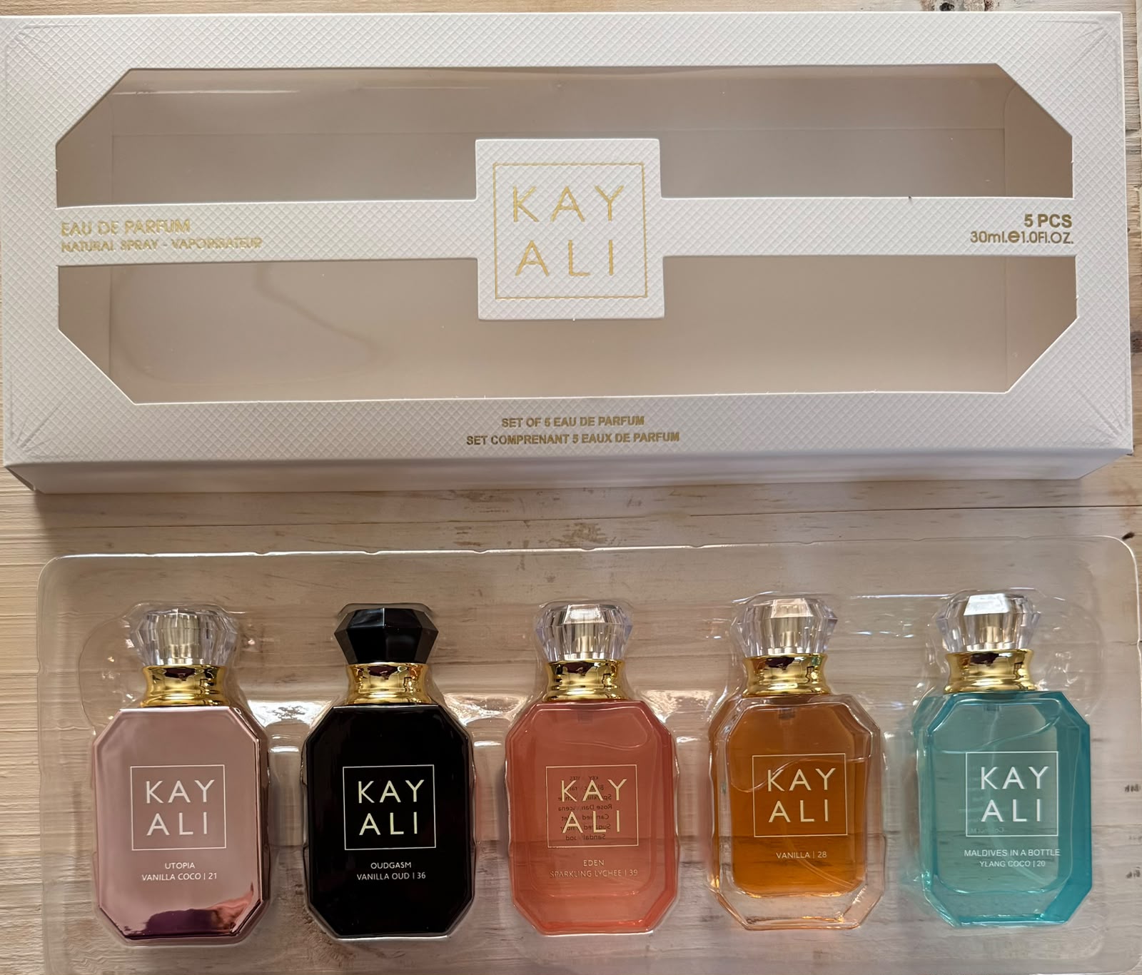 KAYALI-SET OF 5 MINI KAYALI FRAGRANCES-WHITE SET (5x30ml)