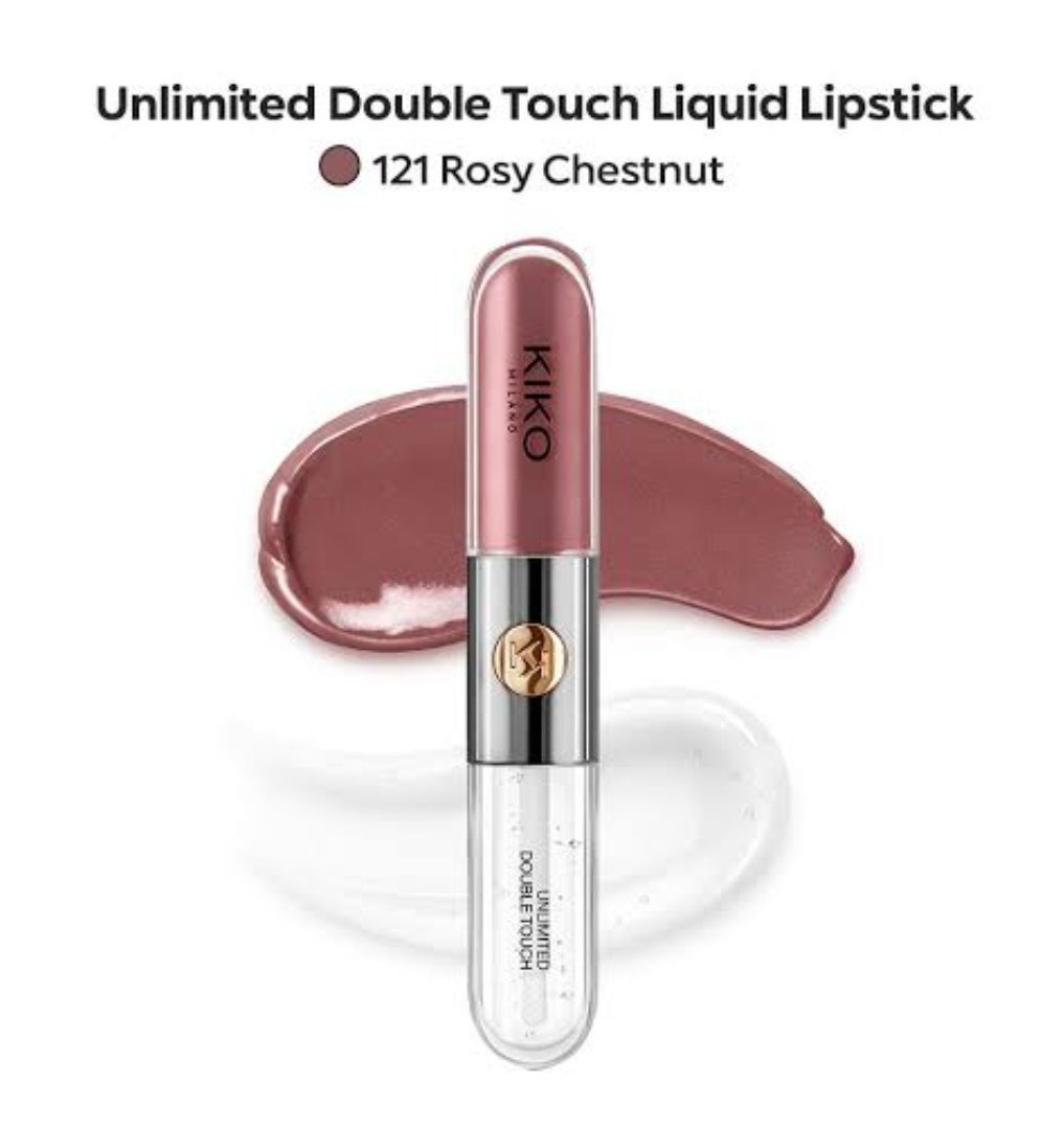 KIKO MILANO Dupe-Unlimited Double Touch Liquid Lipstick in 121-Rosy Chestnut (Parallel Import)