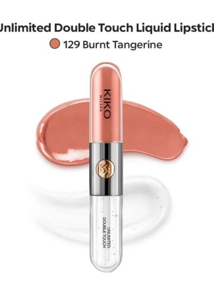 KIKO MILANO Dupe-Unlimited Double Touch Liquid Lipstick in 129-Burnt Tangerine (Parallel Import)